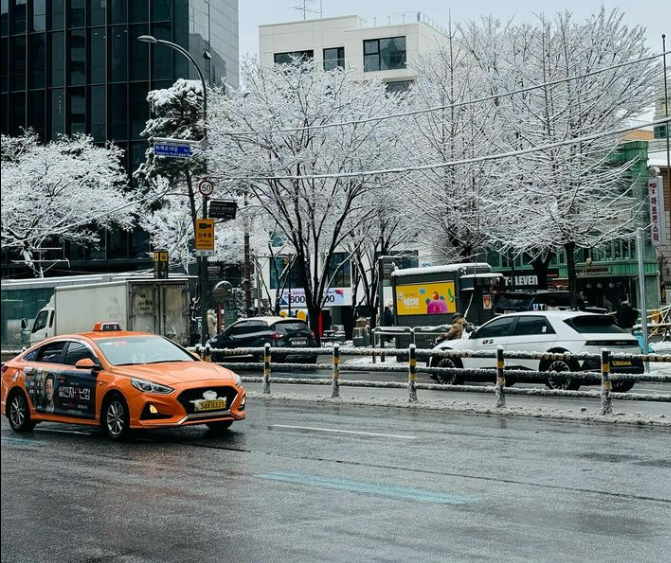 snow in korea