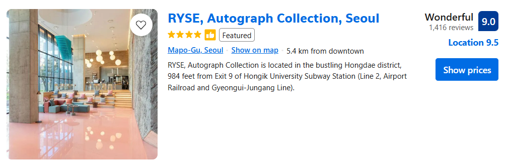 RYSE, Autograph Collection Seoul by Marriott