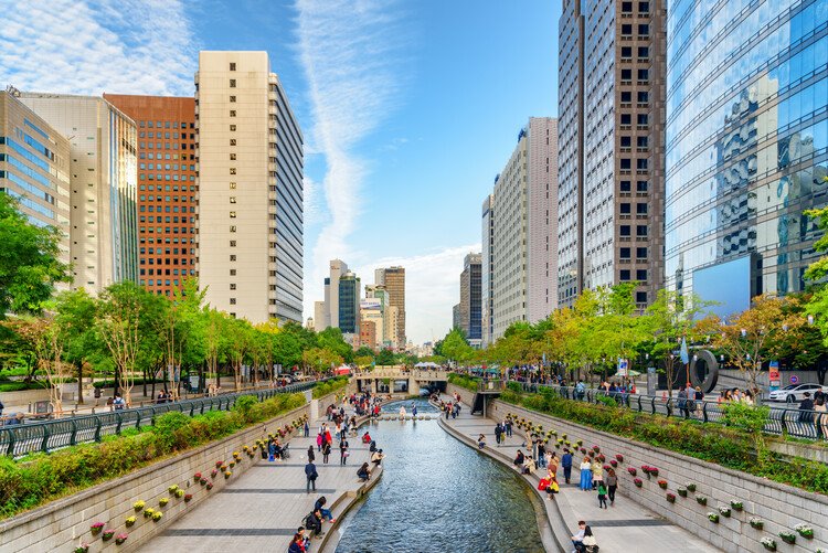 Cheonggyecheon Stream in Korean