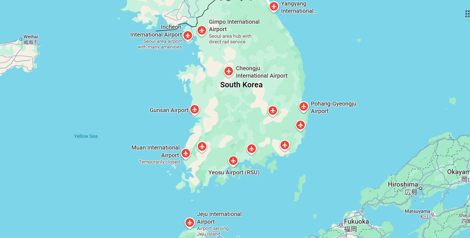 International Airports in South Korea